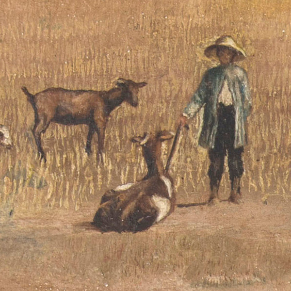 Shepherd boy and goats - Detail