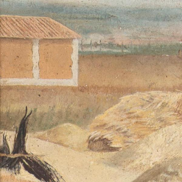 Landscape with harvest - Detail